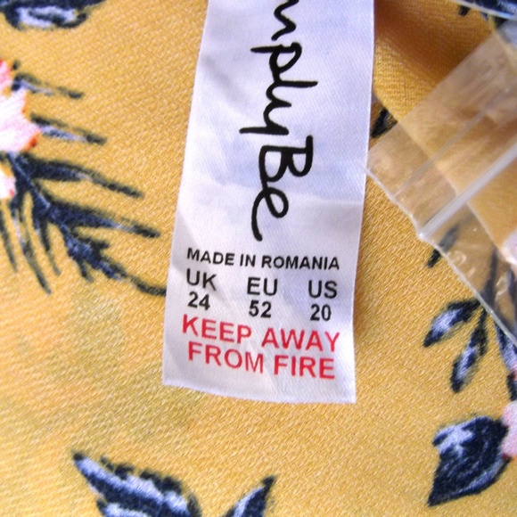 NWT Feminine Floral Print Simply Be Dress … - Picture 8 of 8